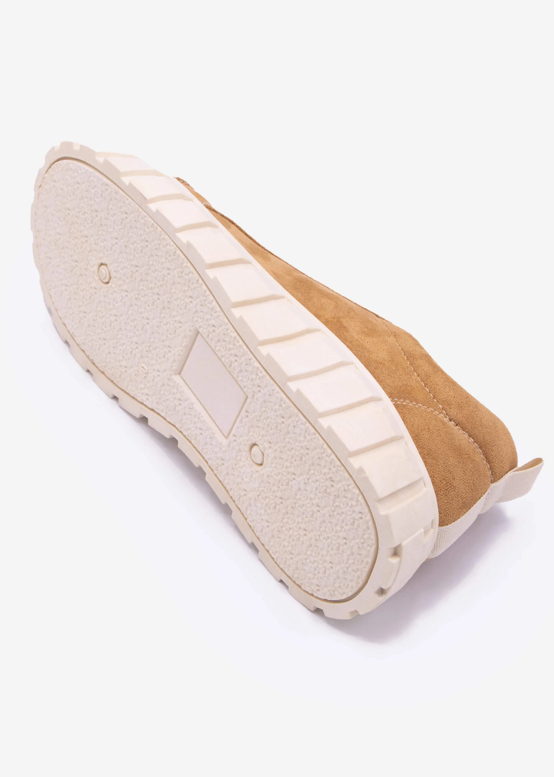 Lace-up shoes with coarse sole, camel - Image 5