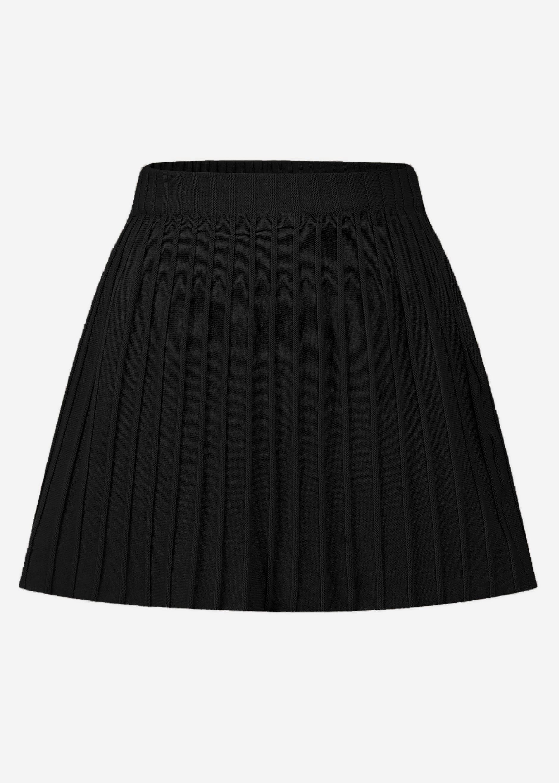 Pleated knit skirt - black - Image 6