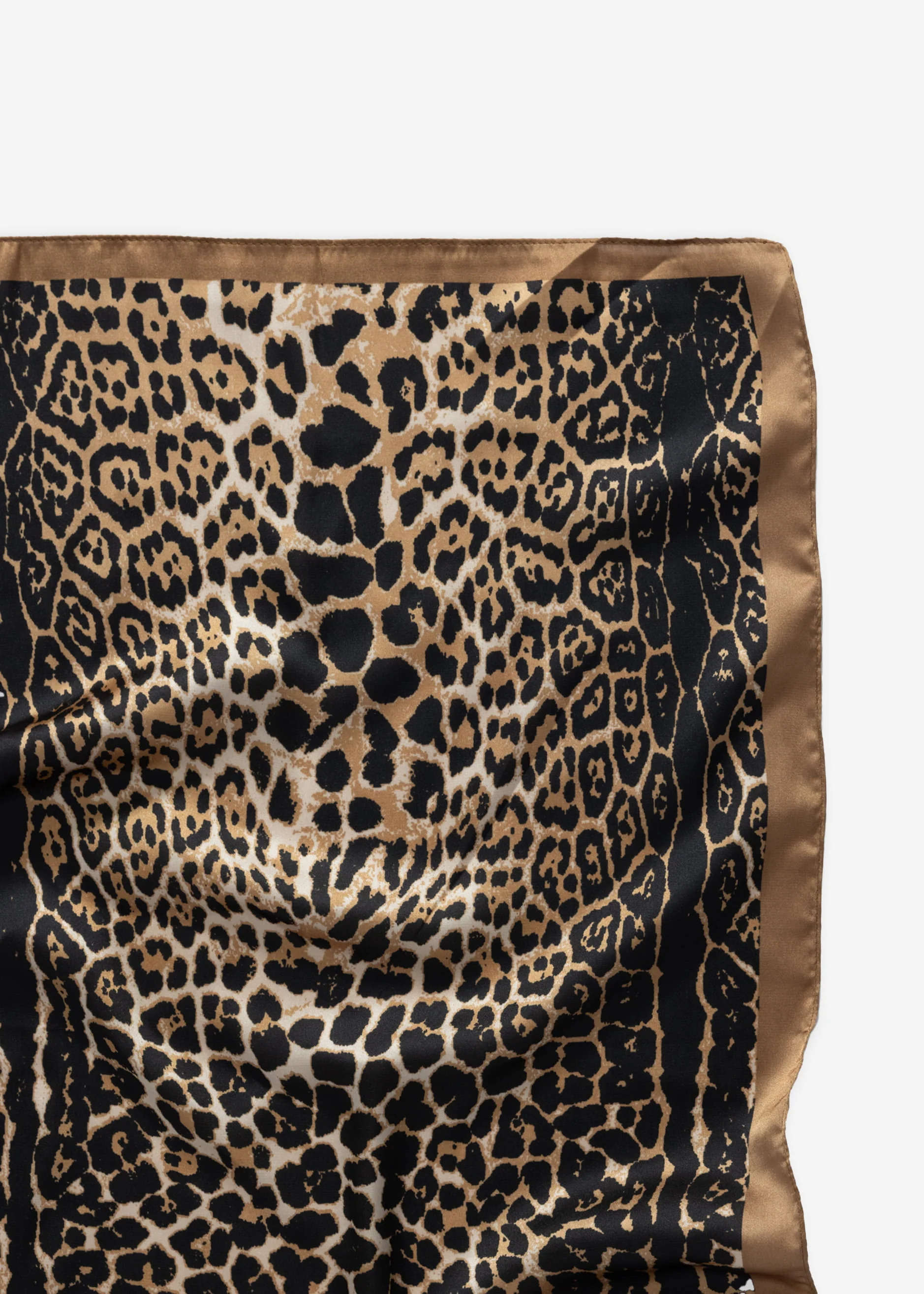 Scarf with leo print - brown - Image 3