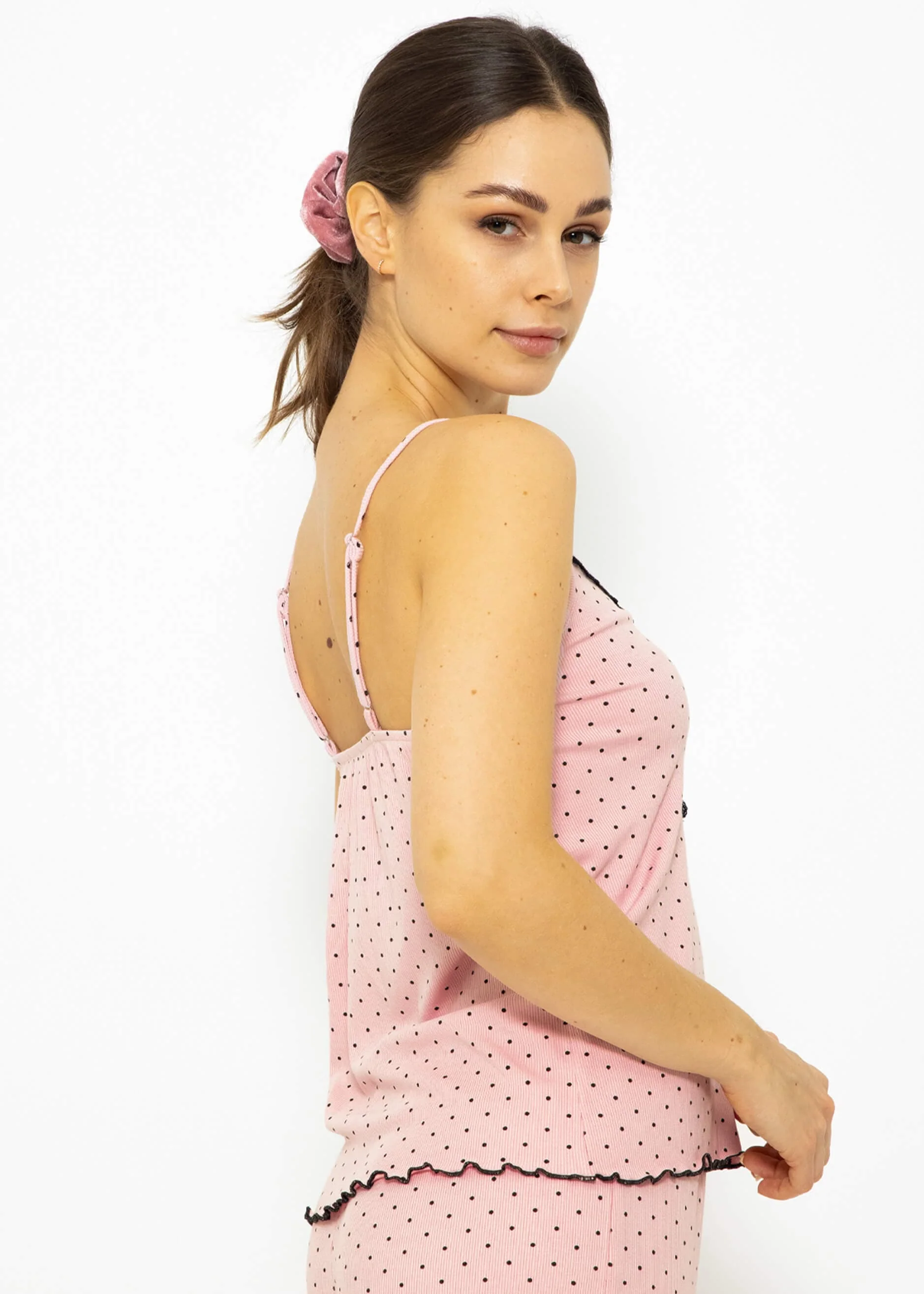 Sleep top with lace - pink - Image 3